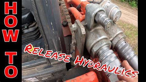 how to release hydraulic pressure on skid steer|skid equipment hydraulic pressure.